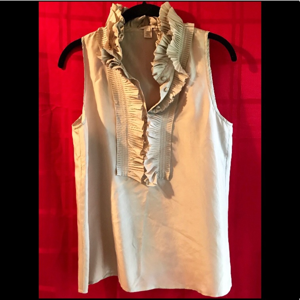 J. Crew Ruffled Sleeveless Blouse